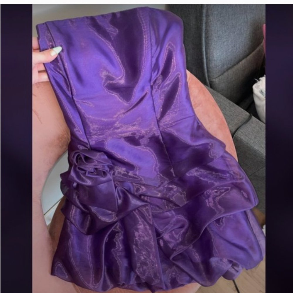 Jessica McClintock strapless mini homecoming dress